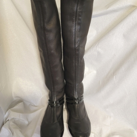 CHANEL Black Lambskin Riding Style Boots 36 - Picture 9 of 10